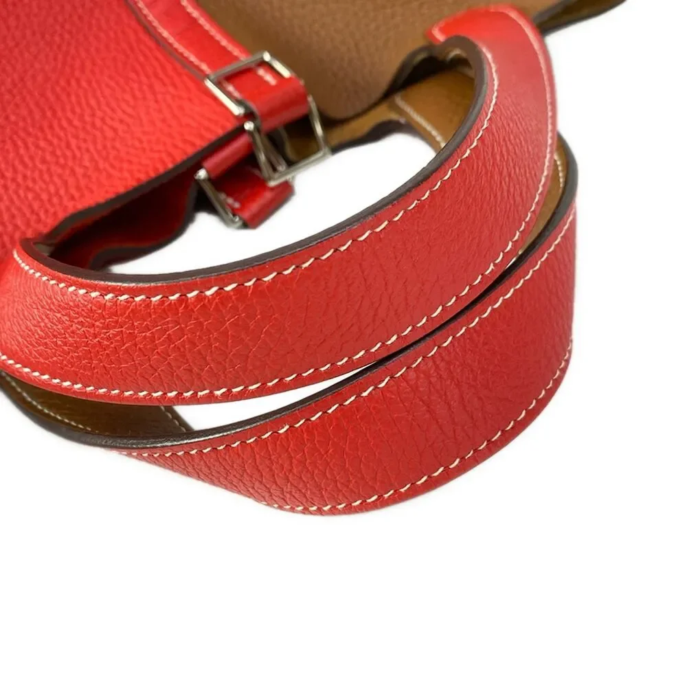 Hermès Picotin Lock Ccossack PM Handbag Rouge Coeur Gold